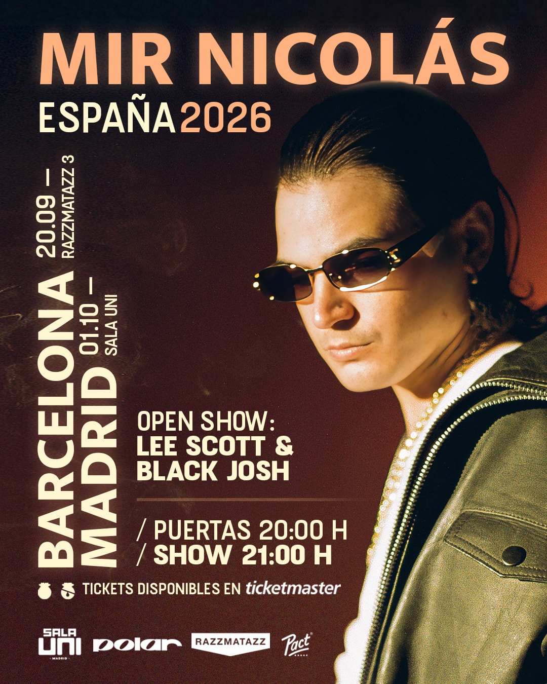 Lee Scott & Black Josh — Sala Uni, Madrid 02.10.2026